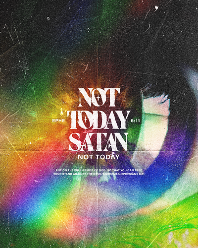 Not today satan, not today | Christian Poster christian