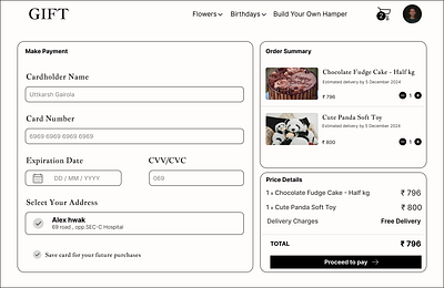 GIFT - Checkout Page checkoutpage dailyui design figma ui webdesign