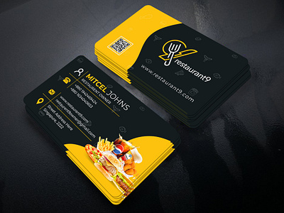 Restuarant Business Card Design branding brochure design business card design card design etc flyer design graphic design image editing logo motion graphics poster design restaurant business card design social media post design t shirt design