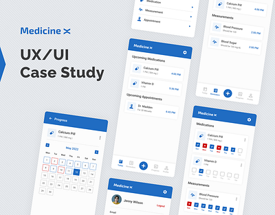 UX/UI Case Study - MedicineX case study product design ui user experience user interface user research ux