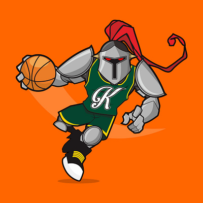 Iron Knight 2d apparel basket ball cartoon character design clothing design cute graphic design illustration iron knight medieval sport vector illustration