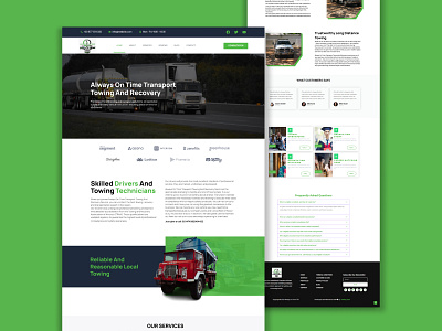 Transport Website Design branding graphic design logo motion graphics ui