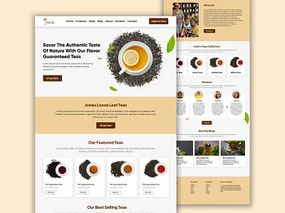 Tea's Website Design branding graphic design logo motion graphics ui
