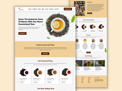 Tea's Website Design branding graphic design logo motion graphics ui