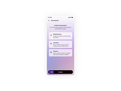 Enable Permissions app app design app permissions camera camera access design enable location enable notifications enable permissions location location permissions notification permission notifications permissions phonepe product design ui user interface