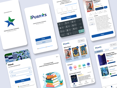 iPusnas Mobile App - Redesign libraryapp redesign ui uiapps uiux