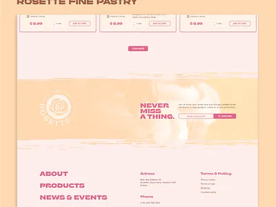 Rosette -fine pastry- website concept_4/4 art direction branding concept design figma fine form pastry ui web web design webdesign webiste