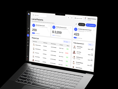 Healtrust - Healthcare Dashboard for Doctor admin dashboard dashboard design health healthcare medical medical care medical dashboard patient product product design saas ui ui design ux