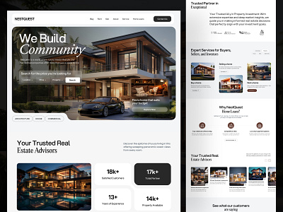 NESTQUEST - Real Estate Landing page airbnb booking homestay website house landing page luxury hotel modern property real estate real estate website