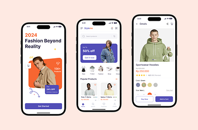 Styleme - Fashion Store App app design ecommerce fashion mobile store ui ux