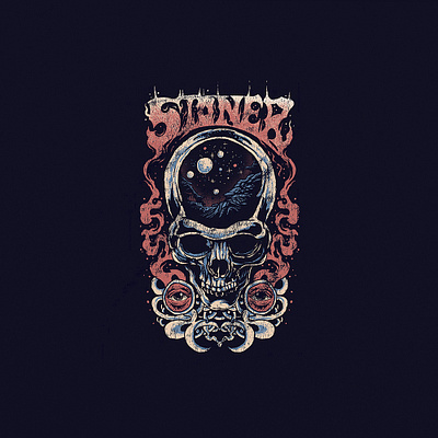 Skull Stoner apparel design band merch branding clothing design design graphic design illustration