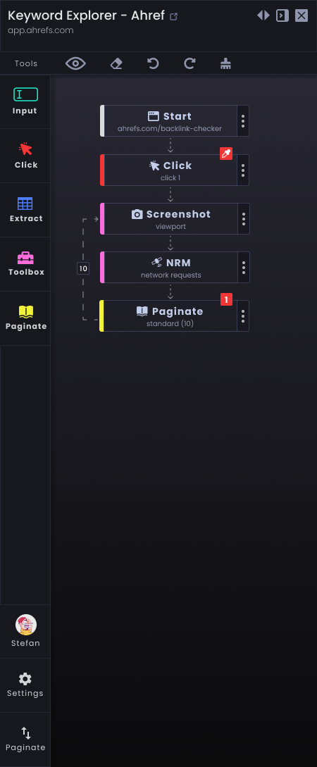 UI rework of Automatio automation chrome extension figma no code ui ux webflow