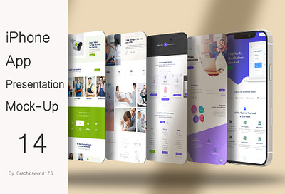 iPhone App Presentation Mock-Up 14 iphone 16