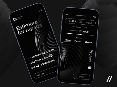 Financial Mobile IOS App Design Concept app black bw finance financial app product design white