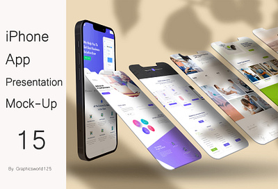 iPhone App Presentation Mock-Up 15 iphone 16