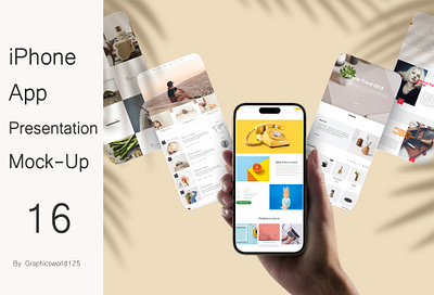 iPhone App Presentation Mock-Up 16 iphone 16