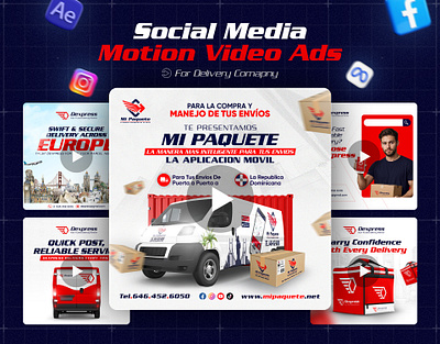 Delivery Courier Company | Social Media Motion Video Ads 🔥 ads company courier delivery facebook instagram motion motion graphics social media startup video video ads