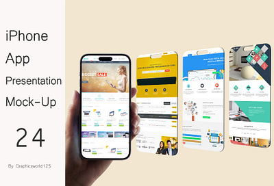 iPhone App Presentation Mock-Up 24 iphone 16