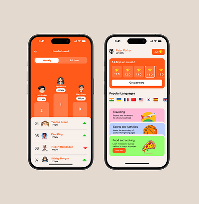 Language Learning App ✨ app design language learning product design ui ux