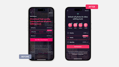 GoSexy Beauty App IAP Redesign branding ui