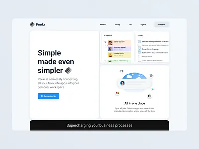 Peekr personal workspace dribbblenew hype4academy squareplanet