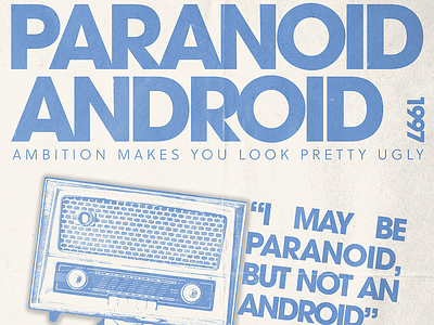 Paranoid android design graphic graphic design ill illu illustration poster