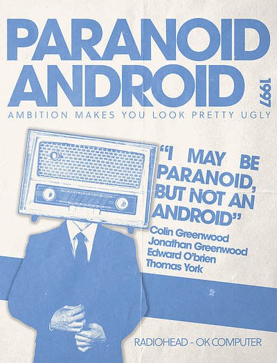 Paranoid android design graphic graphic design ill illu illustration poster