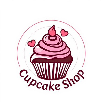 cupcake shop logo design creative logo graphic design logo logo design minimalistic logo proffessional logo scalable versatile