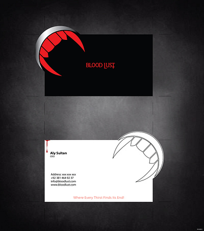 Business Card Design - Fictionality Based 3d adobeillustrator adobephotoshop branding businesscard darkart fantasyart fictional graphic design logo symboldesign ui vampire