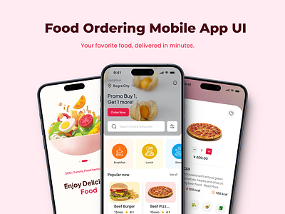 Food Ordering Mobile App UI animation ui