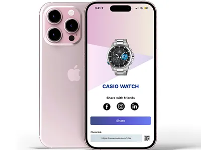 Casio Watch Ui design 3d ui