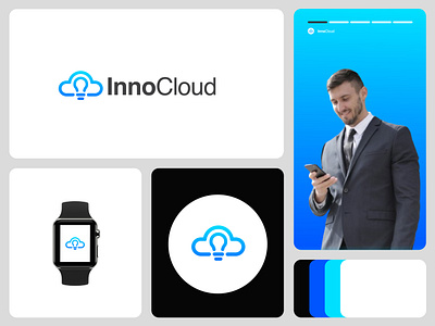 InnoCloud - Logo Design abstract cloud computing logo