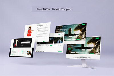 Travel & Tour Website Template app design figma graphic design landing page tour website travel tour website template travel website ui ux web designe website