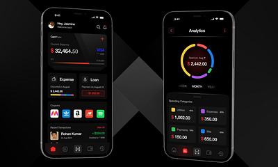 Banking App | Finance App Concept bank app bank app ui banking app card ui credit card credit card ui dark mode dark theme figma finance app finance dashboard financial dashboard fintech gaming app ios app mobile dashboard payment app savings app ui ux