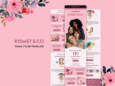 Kismet & Co. Email Template animation beauty product branding business ads design email email template fyler graphic design graphics design illustration kismet logo mobile app poster design posters ui ui design uiux ux design