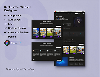 Real Estate Landing Page app design designe figma la landing page real estate landing page ui ux web website website designe