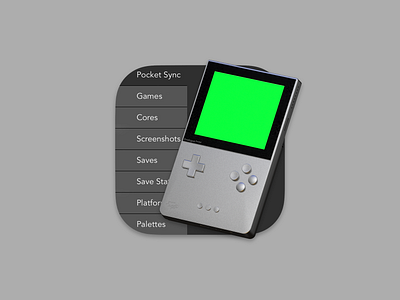 Pocket sync MacOS icon analogue app branding design game boy gaming gba icon illustration mac mac os macos os x osx pocket ui