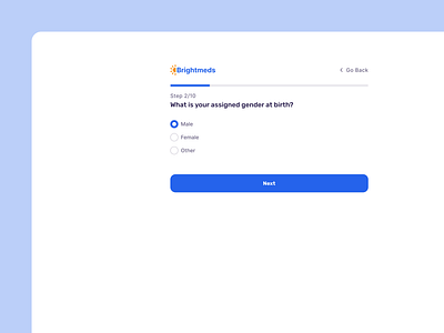 Brightmeds : Application Form application clean form medical modern simple ui ux web web design