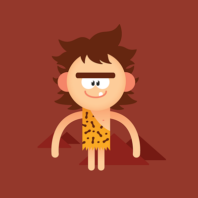 Caveman adobe adobe illustrator character design cute graphic design illustrator vector