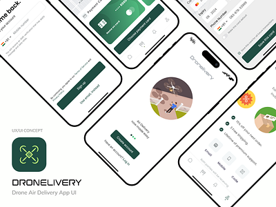 𝗗𝗿𝗼𝗻𝗲𝗹𝗶𝘃𝗲𝗿𝘆 - 𝗗𝗿𝗼𝗻𝗲 𝗔𝗶𝗿 𝗗𝗲𝗹𝗶𝘃𝗲𝗿𝘆 App app appui delivery drone dronelivery figma ui uiux user interface ux