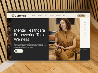 Carencia Mental Healthcare - Website brand branding design doctor graphic design healthcare illustration logo medicine mental minimal minimalism primary care tech therapist therapy ui ux