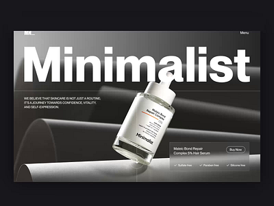 Minimalist Skincare website 3d animation beauty ecommerce health healthcare minimal product design skincare store web design