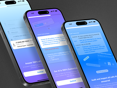 AI Assistant - Onboarding Screens agent ai application artificial intelligence assistant design figma graphic design illustration ios ios app iphone mobile ui ui kit user experience user interface ux