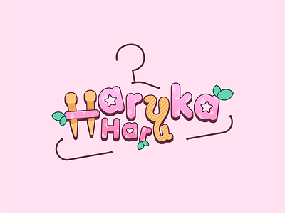 Haruka Haru Logotype brand design branding design graphic graphic design logo logo design logotype logotype design type design typography typography design vtuber