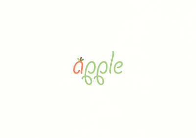 Apple | Typographical Poster font fruit graphics illustration poster sans serif simple text typography word