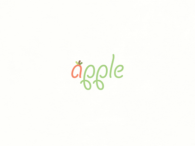 Apple | Typographical Poster font fruit graphics illustration poster sans serif simple text typography word