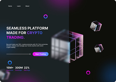 Trading Platform Landing UI branding graphic design ui