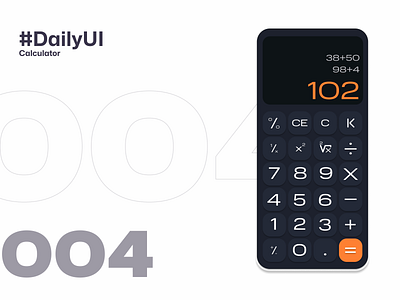 DailyUI Challege 004 Calculator app design ui ux uxuidesign