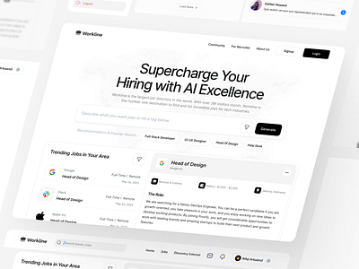 Workline - Hiring with AI design illustration ios app design mobile app design ui uidesign uiux design userinterface web design website design
