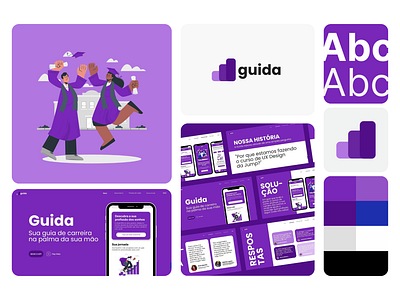 Guida — Career Guidance App branding caree app college logo ui